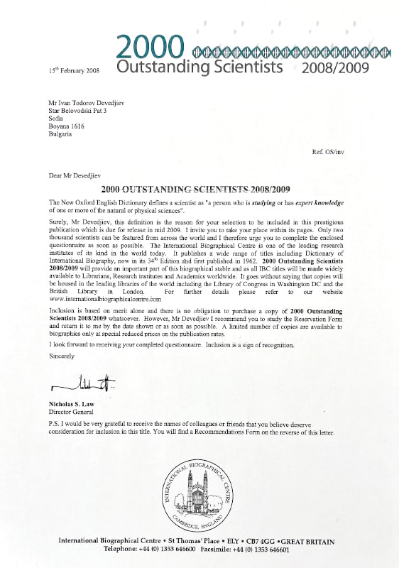 Outstanding Scientists 2008/2009